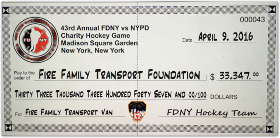 FDNYhockeyteamdonation